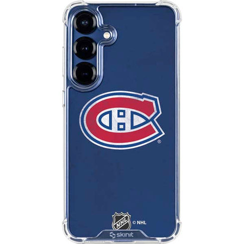 NHL Montreal Canadiens Distressed Galaxy S25 Clear Case